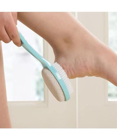 Foot Stone Brush Exfoliating Shower Scrubber with Pumice - Blue | 1 Count - Buy Online on GoSupps.com