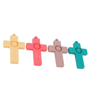 4Pcs Silicone Baby Teether Toy - Infant Teething Relief for Sore Gums | Chew Toys for Comfort - Buy Online on GoSupps.com
