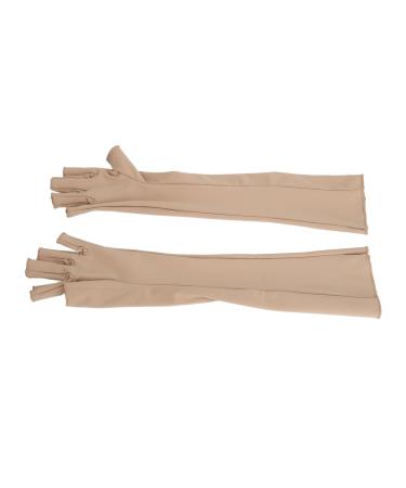 Pomya Compression Arm Sleeve Nylon Flexible Arm Compression Sleeve 1 Pair for Recovery for Arthritis (Yellow)