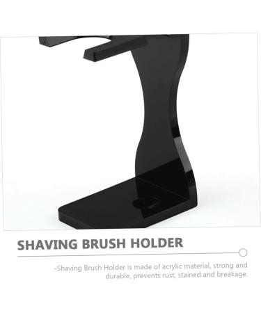 minkissy Shaving Stands Beard Brush Holder Acrylic Safety Razor Stand for Desk Home Bathroom Travel Black - Buy Online on GoSupps.com