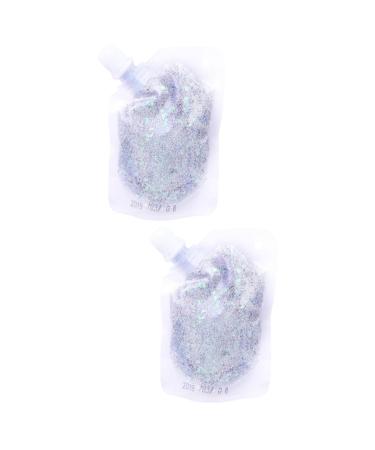 POPETPOP Glitter Gel 2pcs 1 Valid Sequins Gel for Face Sequins Gel for Body Sequin Body Gel Glitter Body Gel Makeup Diamond Gel Nail Glitter Flakes 0.04 Ounce (Pack of 1) As Shownx2pcs