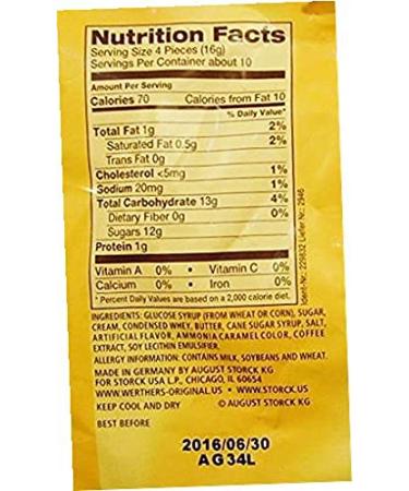 3-Pack Werther's Original Caramel Coffee Hard Candies - 70 Calories per Serving, 5.5 Ounce - Buy Online on GoSupps.com