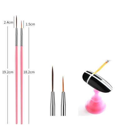 Buy Livecitys 15pcs Nail Art Brush Set - Professional DIY Manicure Tools for Salon & Home Use - Perfect for Acrylic Nail Design & Painting - Buy Online on GoSupps.com