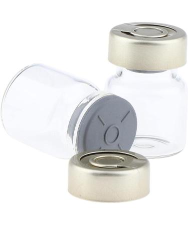 Almencla 20Pcs Empty Sealed Sterile Serum Clear Glass Vials W/Aluminum Septa Seals - Clear 3ml - Buy Online on GoSupps.com