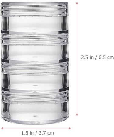 minkissy 3 Sets Eye Cream Box Stackable Clear Plastic Organizer Round Small Cream Jars Makeup Samples Jar Beauty Products Jar Cosmetics Holding Jars Makeup Cream Container Travel Leakproof 6.5x3.7cm Transparent - Buy Online on GoSupps.com