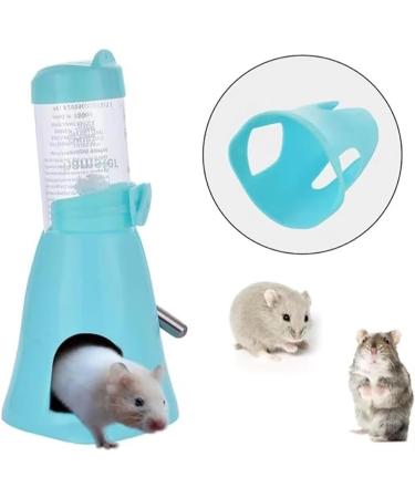 Hamster Water Bottle 80ml Hamster Water Dispenser Free Standing Small Animal Water Bottle with Stand Hut Automatic Feeder and Food Dispenser Holder for Rabbit Guinea Pig Rat Gerbil Chinchilla - Buy Online on GoSupps.com