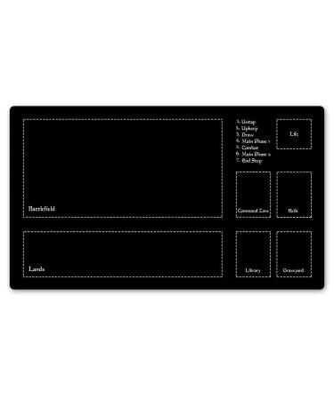 Black Background White Lines Board Games Playmat, Magica Card The Games Play Mat Bag