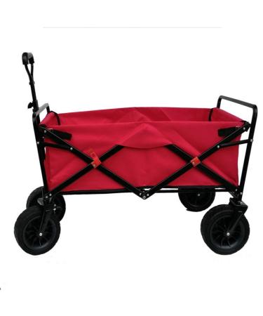 Folding Camping Wagon/Cart - Collapsible Sturdy Steel Frame Garden/Beach Wagon/Cart