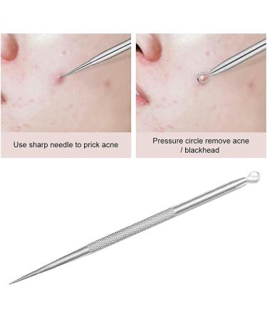 Acne Remover Tools Nose Acne Remover Stainless Made Blackhead Remover Tool Acne Blemish Needle Pimple Spot Extractor Pin-Extractor Acne Tool Pimple Spot Popper Silver - Buy Online on GoSupps.com
