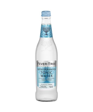 FEVER-TREE - 8 Bottles of 500 ml of Mediterranean Tonic Water - Lemon and aromatic herbs - Soda