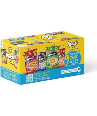 Italian Gourmet E.R. APERIBOX 9 Box of Chips and Savory Snacks 263g 9 Pieces Gift Idea 2023 + Italian Gourmet Polpa 400g - Buy Online on GoSupps.com