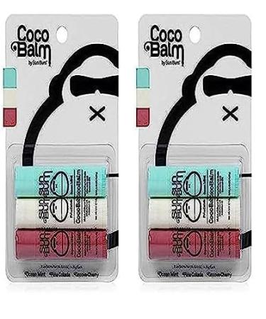 Sun Bum Cocobalm Lip Balm Variety Pack | Hydrating with Aloe | Hypoallergenic Paraben Free Silicone Free | 0.15oz Stick | 3 Flavor Variety Pack (Pack of 2)