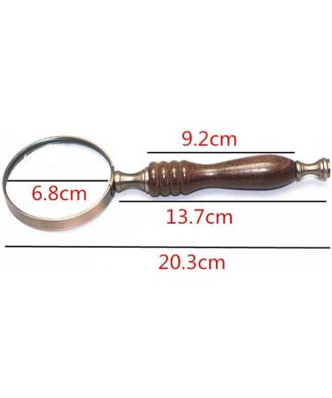 Magnifying Glasses for Hobbies Reading Magnifier Handheld Magnifying Glass Ebony Handle Retro Vintage High-end Handheld Gift Metal Magnifying Glass Recognition Magnifying Glass Reading Magnifying G - Buy Online on GoSupps.com