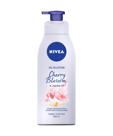 NIVEA Oil In Lotion Cherry Blossom & Jojoba Oil 400 ml Replenishing Body Lotion with Cherry Blossom & Jojoba Oil Intensive Moisturising Cream - Buy Online on GoSupps.com