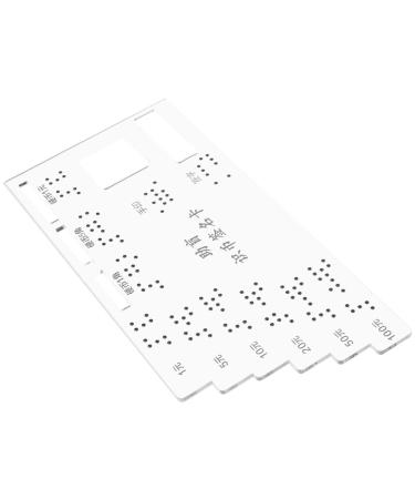 Healeved Braille Card Acrylic Braille Label Card Braille Card Board Outdoor Braille Sign Braille Attention Card for Blinder Accessory