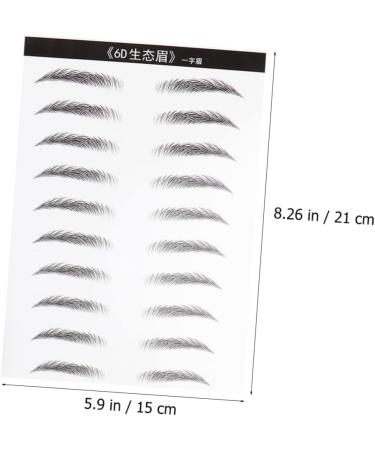 Angoily Black Eyebrows 4 Sheets Pairs Black Stickers Eyebrow Makeup Tools Simulation Eyebrow Disposable Eyebrow Stickers 6d - Buy Online on GoSupps.com