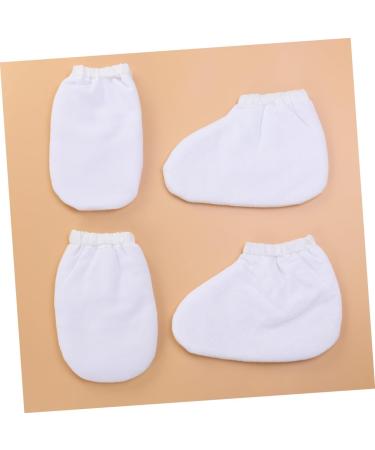FRCOLOR 6 Pairs Hen Party Games Clipper Gripper Tooth Jewel Wall Grid Wire Headscarf for Women Gloves Bath Glove Foot Bath Cover Take a Bath Hand Wax White - Buy Online on GoSupps.com