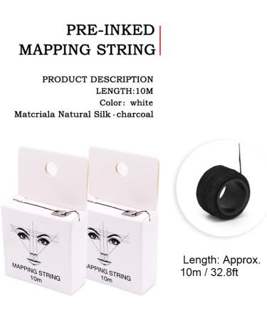 Eyebrow Mapping String Pre-inked Microblading String Microblading Eyebrow Marker Thread Line Tool Premium Map Line for Eyebrow Shaping 10m(A) - Buy Online on GoSupps.com