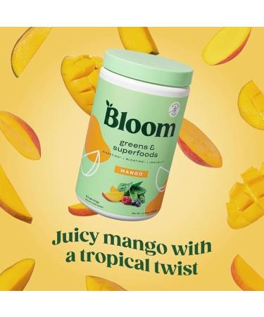 Bloom Nutrition Super Greens Powder Smoothie & Juice Mix - Probiotics for Digestive Health Bloating Relief Women Enzymes with Superfoods Spirulina Chlorella Gut (Mango) - Buy Online on GoSupps.com