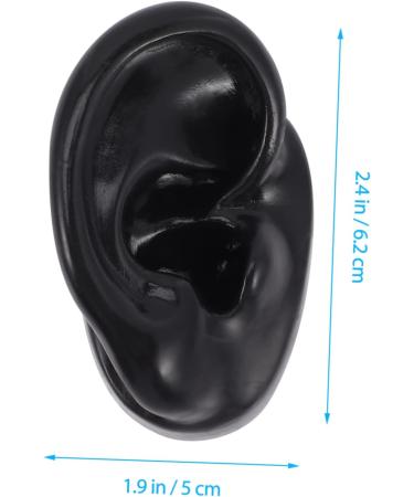 ULTECHNOVO 3pcs Artificial Ear Mold Mannequin Silicone Molds Piercing Kit - 3D Black | External Ear Model for Display and Practice - Buy Online on GoSupps.com
