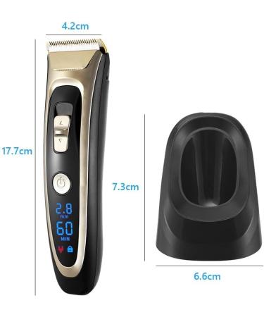 Professional Hair Clippers & Beard Trimmer for Men - Rechargeable Electric Hair Clipper with Adjustable Ceramic Blade - Golden Edition with Box - Buy Online on GoSupps.com