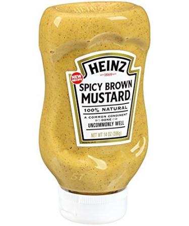 Heinz Spicy Brown Mustard, 14 oz (Package of 2 - 14 oz bottles )