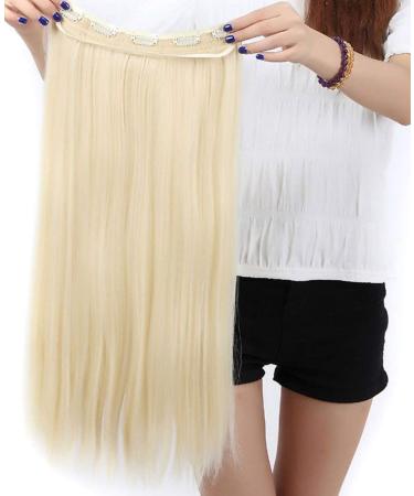 SEGO 58cm Clip-In Hair Extensions - 120g Real Human Hair Smooth Blonde (Blond-1 23) - Perfect for Effortless Hair Styling - Buy Online on GoSupps.com