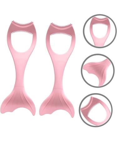 Didiseaon 2pcs Mascara Brush Gel Nail Polish Reusable Eye Stencil Reusable Eyeliner Applicator Pink - Buy Online on GoSupps.com