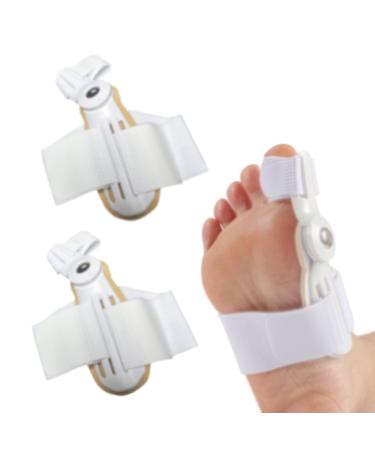 DKDDSSS 2 pcs Orthopedic Toe Bunion Corrector Straightener Splint Support Flexible Strap Corrector Big Toe Straightener Bunion Splints Big Toe Separator Pain Relief Adjustable Day Night Support