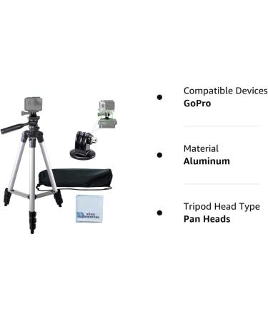 50 Aluminum Camera Tripod with Bubble Level Indicator for GoPro HERO Cameras + Mount & Cloth - Buy Online on GoSupps.com
