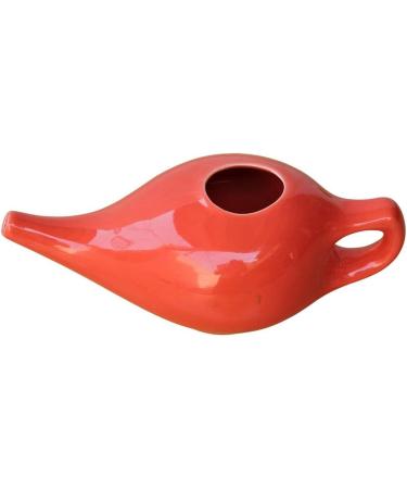 Buy Ancient Impex Ceramic Neti Pot for Nasal Cleansing - Travel-Friendly Design & 5 Sachets of Neti Salt | Natural Relief for Sinus & Congestion (Red - Buy Online on GoSupps.com
