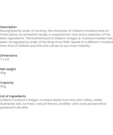 Martin-Pouret - Smooth French Mustard - 95 g - France - Buy Online on GoSupps.com