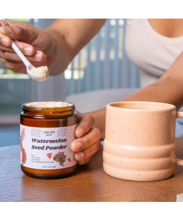 I Am Joy co. Watermelon Seed Protein Powder | Pure, Pesticide-Free, Nutrient Dense, Protein Rich, High in Magnesium, Iron & Zinc | Add to Tea & Smoothies | Non-GMO | Vegan | 16oz Jar - Buy Online on GoSupps.com
