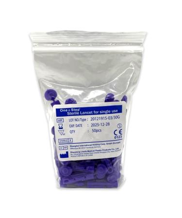 One Step Sterile 30g Safety Lancets Blood Lancets Disposable Twist Top Lancet Pen Style Needle Lancet for Diabetic Blood Glucose Sugar Testing and Other Medical Tests (200 x 30g Lancets)