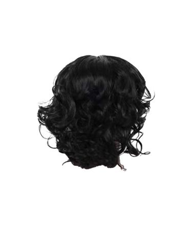 Aloe Spray for Hair European And American Women's Popular Fashion Large Scalp Women's Short Curly Hair Fiber Headwear Synthetic Wigs for Women Black One Size