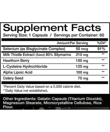 Vital Alchemy ProteX On Cycle Assist - Liver Detox & Cycle Support Supplements with Milk Thistle Alpha-Lipoic Acid & L-Cysteine - 60 Servings - International Shipping Available - Buy Online on GoSupps.com