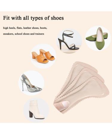 2 Pairs High Heel Inserts for Women - Adhesive Cushioning Insoles | Anti-Slip Invisible Relief for Sandals Flats & Pumps (US 5-6) - Beige - Buy Online on GoSupps.com