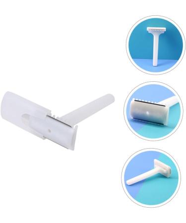 Beaupretty 50-Pack Disposable Skin Knife Razors for Men - Metal Reusable Hair Removal & Pedicure Tools with Case - White - Buy Online on GoSupps.com
