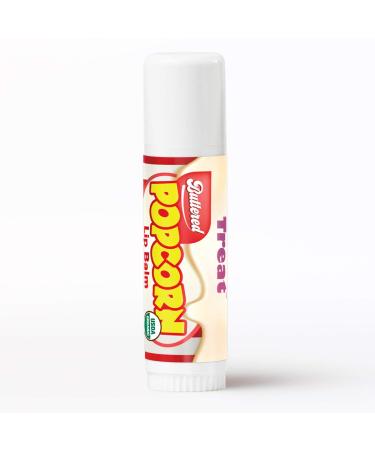 TREAT Jumbo Lip Balm Organic & Cruelty Free (.50 OZ) (BUTTERED POPCORN BALM) Buttered Popcorn 0.5 Ounce (Pack of 1)