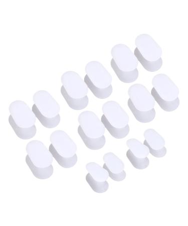 8pairs/box Silicone Toe Separator Bunion Cushion Protector Pain Relief Hallux Valgus Corrector Overlapping Toes Separator for ealign Crooked Toes Hammer Toe (S+L)