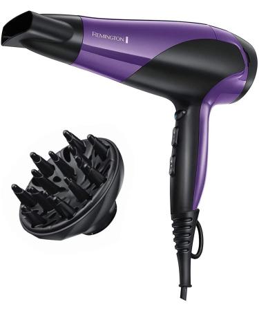 Remington Hair dryer ions (2200W ion care ceramic ring: gentle styling & even heat distribution 3 heating & 2 separate blower level + cooling level 2 essays) D3190 purple