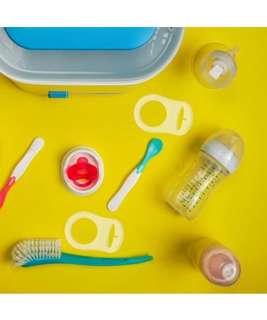 Silicone Button Ring Set - 2 Piece Pacifier Adapter & Chain - Soft Transparent Baby Dummy Pacifier Rings - Buy Online on GoSupps.com