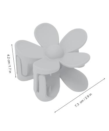 Buy Lightweight Large Flower Claw Clip | Durable Anti-Slip Hair Clip for Women & Girls - Light Gray - International Shipping Available - Buy Online on GoSupps.com