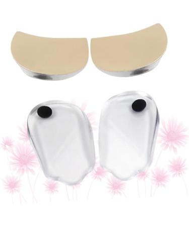 FRCOLOR Silicone Gel Heel Inserts - 2 Pairs Transparent Plantar Insoles for Pain Relief - Size 11x6cm - Buy Online on GoSupps.com