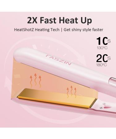 Locks 2 in 1 Smoothing Iron - 20s Quick Heating Titanium Plates 3D Floating Panel LCD Display Adjustable 130 C-230 C - Pink | International Shipping Available - Buy Online on GoSupps.com