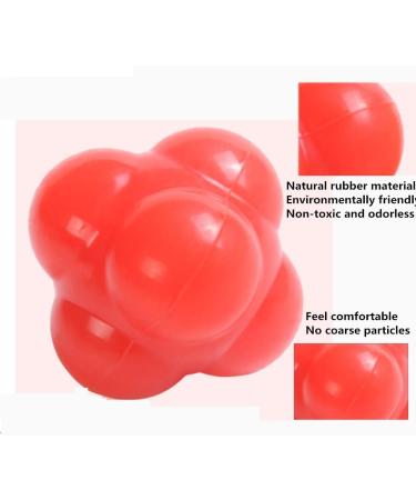 FMELAH Rubber Reaction Ball and Agility Trainer - Hexagonal Red Field Training Ball for Hand-Eye Coordination - Buy Online on GoSupps.com