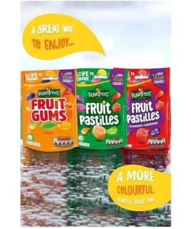 3 x Rowntree's Fruit Gums Sweets Sharing Bag 150g Delicious Tasty And Twisty Treat Gift Hamper For Birthday Christmas Easter Sold By Kidzbuzz - Buy Online on GoSupps.com
