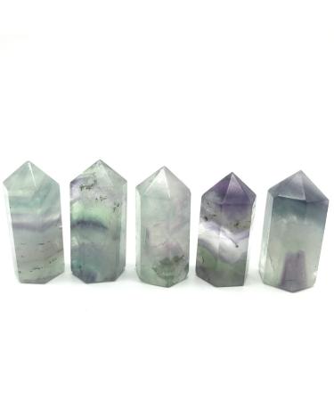 Natural Crystal Rough Natural Crystals and Stones Mini Natural Fluorite Crystal Point Stone Tower Specimen Decor Home Decoration Natural Crystals for Decoration Crystals