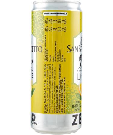 San Benedetto Th Limone Zero Lot de 24 boissons rafra chissantes sans alcool th glac au citron sans sucre 330 ml - Buy Online on GoSupps.com