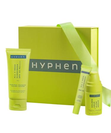 Hy phen Daily Glow Essentials Gift Kit with Complete Skin Care Routine | Gift Set with Face Serum Moisturizing Sunscreen SPF & Lip Balm for Daily Glow | Suitable for Women with All Skin Types